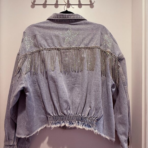 Fringe Denim Western Bomber - Picture 2 of 6
